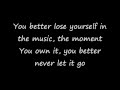 Lose Yourself by Eminem -Lyrics (CLEAN)