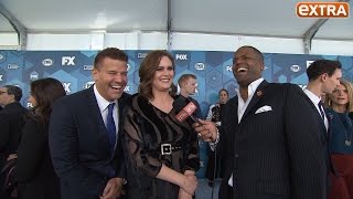 'Bones' Stars David Boreanaz & Emily Deschanel Get the Giggles, Can't Finish Our Interview