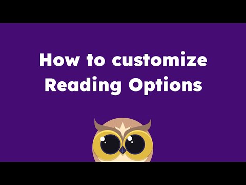 How to Customize Your Reading Options