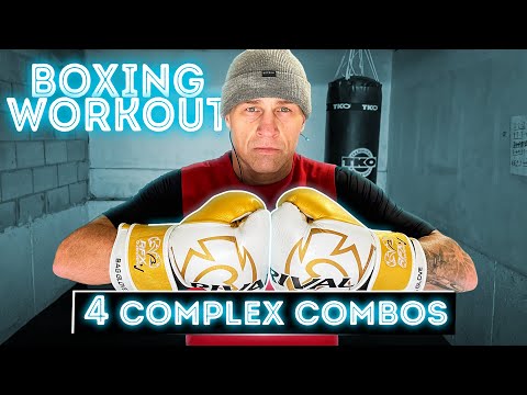 Boxing Workout / 4 Complex Combos / 8 Rounds #boxingworkout #Heavybagworkout