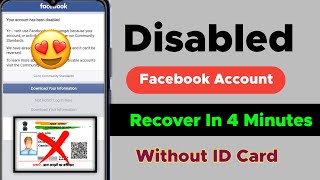 how to recover disabled facebook account 2023 without id | facebook disabled account recovery 2023