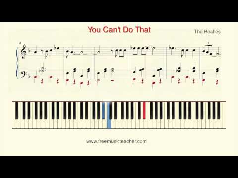 You Can’t Do That - The Beatles piano tutorial