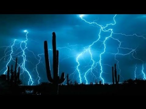 BREAKING Hurricane Rosa Electrical Thunderstorm California Arizona border Raw Footage 9/30/18 Video