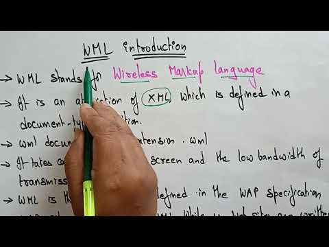 Wireless Markup Language WML | Web Technology | Lec 23 | Bhanu Priya