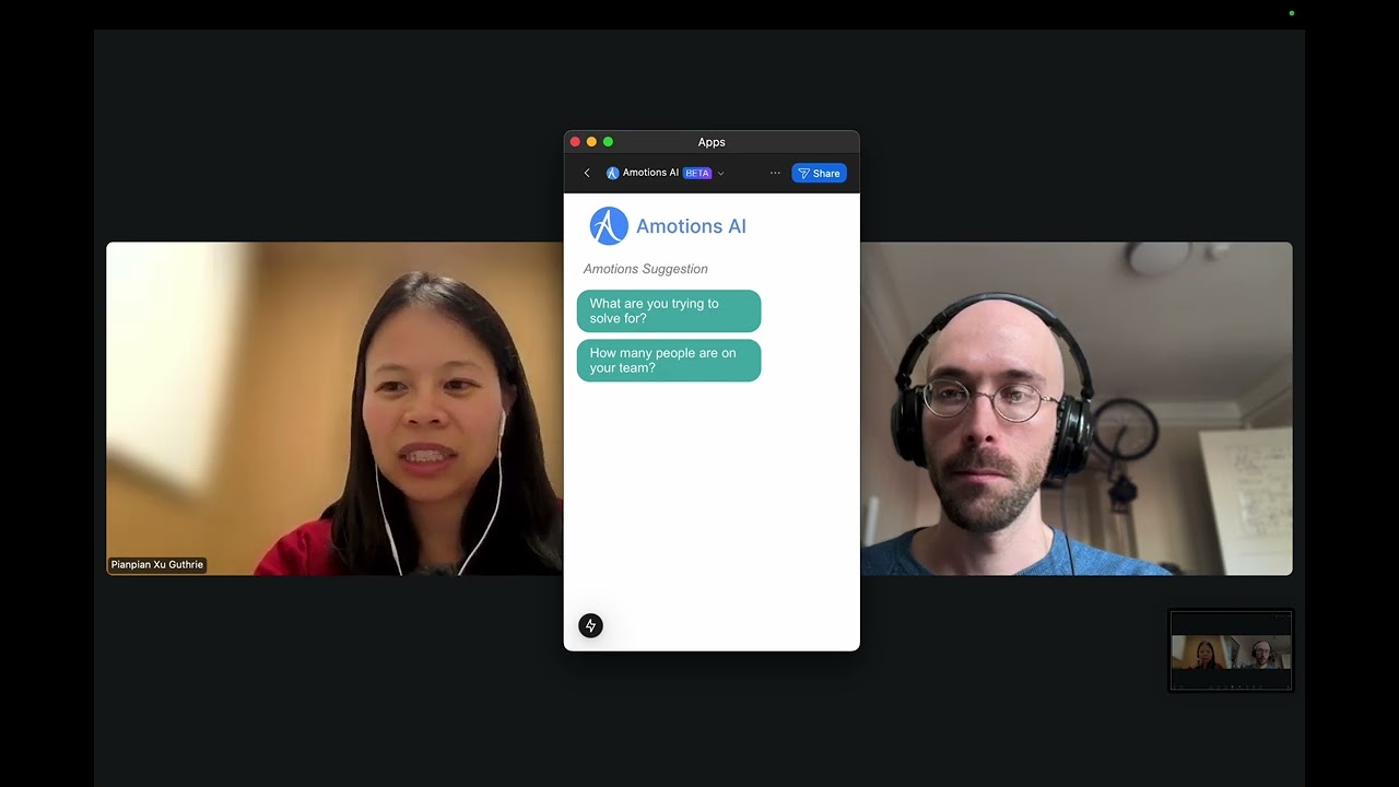 Amotions Real-time AI Sales Coach AI Coach Live Demo