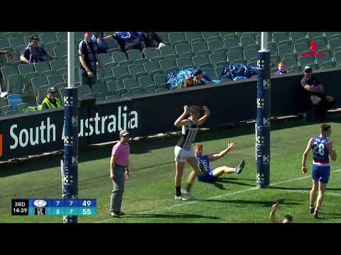 Elimination Final Hostplus SANFL Snapshot - Port's Orazio Fantasia kicks a classy snap goal