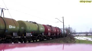 preview picture of video '[ PKP Cargo ] EU07-1507 + słowackie cysterny SLOVVAGON @Lubliniec #2015-02-16'
