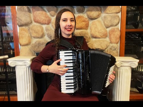 BRANPICBKDS - Black Brandoni Piccolo Piano Accordion MM 30 72 Demi-Swing $3299