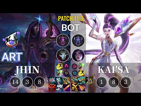 RJ Art Jhin vs Kai'Sa Bot - KR Patch 11.3