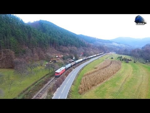 [Drone] LDE2100 60-1593-2 & Marfar TFG Tanker Train in Apuseni Mountains [Autumn Edition]