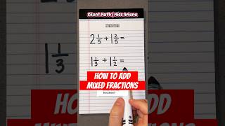How to Add Mixed Fractions (Like & Unlike Denominators) | Silent Math | Miss Arlene #fractions #math