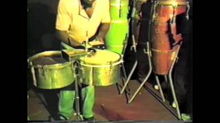 Pello El Afrokan (inventor of the Mozambique rhythm) gives us Mozambique Lesson in Cuba 1985