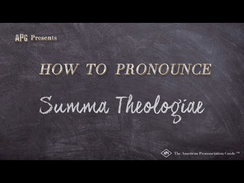How to Pronounce Summa Theologiae (Real Life Examples!)