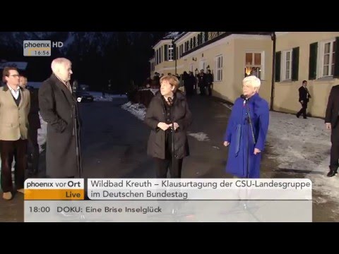 CSU-Klausurtagung: Auftakt mit Seehofer und Merkel am 06.01.2016