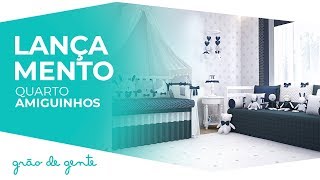 Quarto de Bebê Amiguinhos Azul Marinho - Grão de Gente