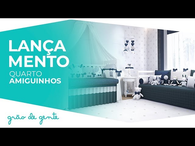 Quarto de Bebê Amiguinhos Azul Marinho - Grão de Gente