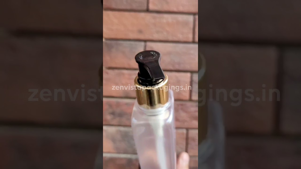 Zenvista Packagings: Empty Frosted Glass Bottle With Golden Disktop Cap -200ml [ZMT01]🌿✨