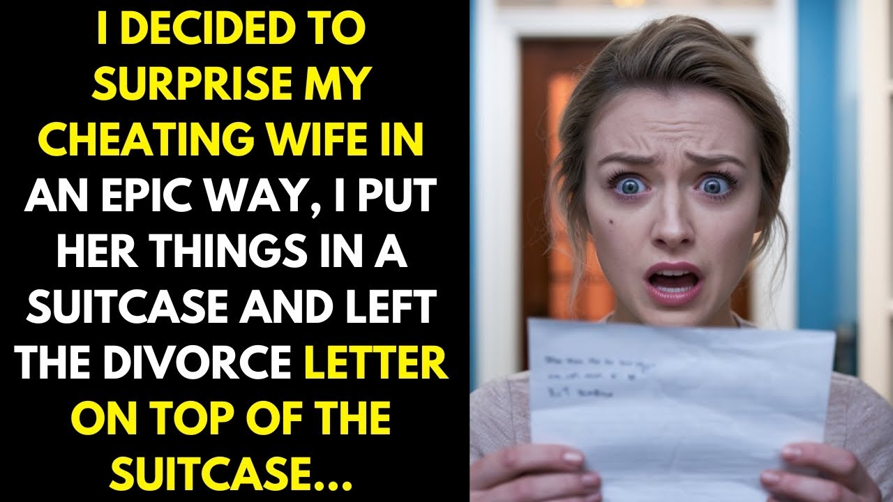 I resolved to surprise my cheating wife by leaving her things in a suitcase and a letter on top..