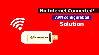 4G USB WIFI Modem no internet access Solution | 4G USB WIFI Modem APN configuration