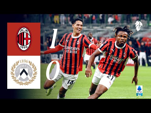 I rossoneri superano i friulani in dieci uomini: basta Chukwueze, 1-0 a San Siro