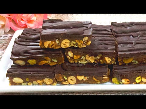 Easy and Super Tasty Chocolate Nut Bars! Everyone will ask for This Recipe! No Baking, No Flour!