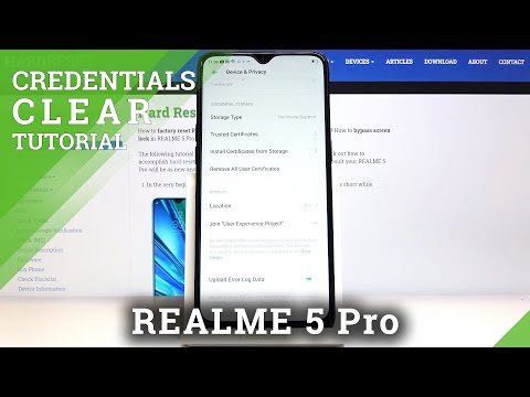 How to Clear Credentials in REALME 5 Pro – Remove Certificates & Licenses