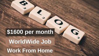 $1600+/Month! Your Love For Writing! Sell online! Worldwide Job! Remote Work From Home Job 2023