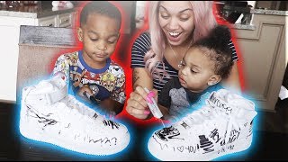 Kids Drawing On Daddy Shoes Prank | DJ&#39;s Clubhouse