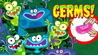 Kids Song WASH YOUR HANDS funny animated children's music cartoon by Preschool Popstars kid songs