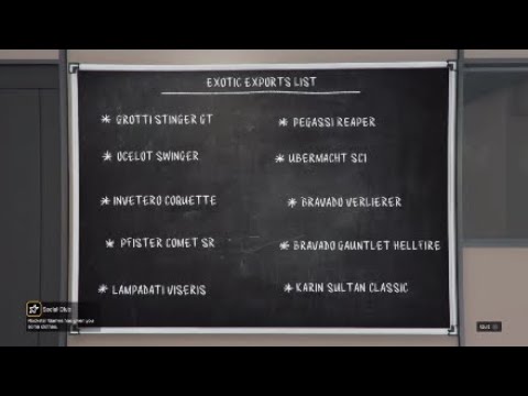 Exotic Export Car Locations - 4ª All Daily List Complet - 10 cars