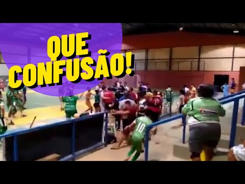 Confusão generalizada em jogo de Futsal! VEJA