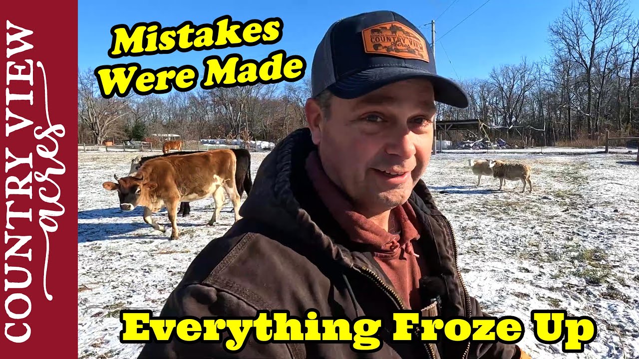 It all Froze up, Water Hydrants and Water Troughs.  We weren't prepared for this Cold Snap.