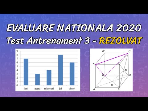 EVALUARE NATIONALA 2020 | Test Antrenament 3 Matematica Rezolvat