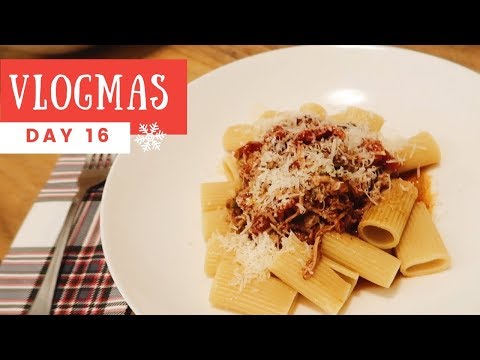 HOLIDAY DINNER PARTY RECIPE PORK RAGU | VLOGMAS DAY 16 | Laura-Lee