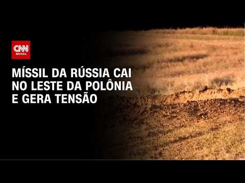 Polônia investiga cratera após explosão causada por míssil russo| LIVE CNN