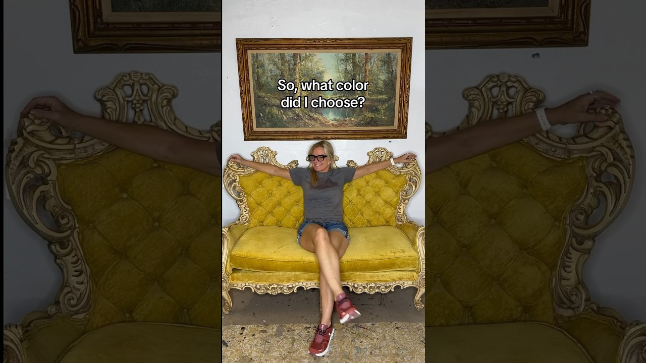 Can you paint couch fabric?  #creatingwithshannon #anniesloan