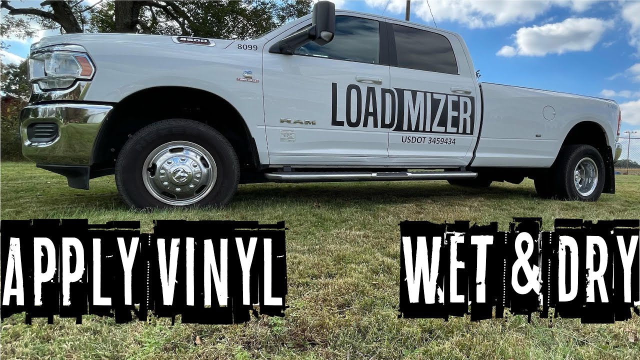 How to apply large vinyl decals. Both wet and dry methods