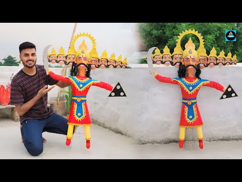 👹कागज से घर पर रावण कैसे बनाएं/How to make a Ravan at home from paper 2024 #dussehraspecial