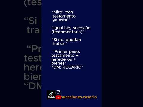 “¿Hay testamento? Igual hay sucesión.”    #rosario  #SanLorenzo #sucesiones #herencia