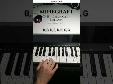 Minecraft C418 - Subwoofer Lullaby piano tutorial