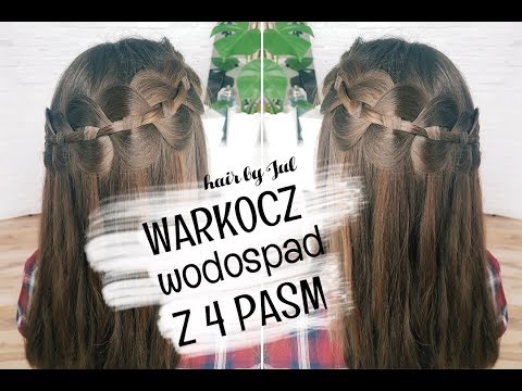 Warkocz wodospad z 4 części - hair by Jul