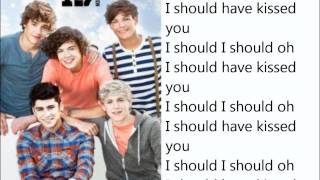 One Direction - I Should&#39;ve Kissed You lyrics on screen