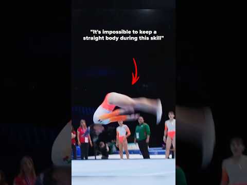 You won't find a layout that' straighter than this one🤯 #gymnastics #floorexercise #tumbling #flip