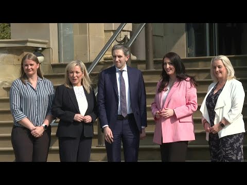Irish Prime Minister Simon Harris makes first official visit to Belfast | AFP