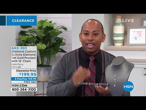 Diamond Couture 0.25ctw Diamond 14K Gold Framed Pendant ...