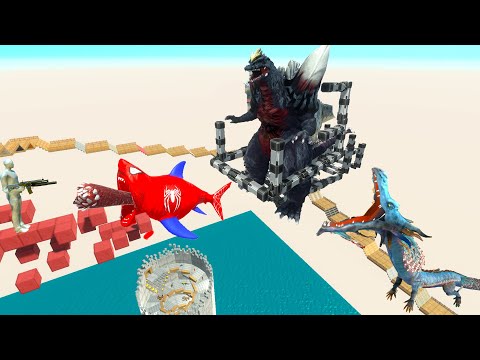 RELEASE all GODZILLA & SAVE MY GIRL PARKOUR DEATH RUN - ARBS