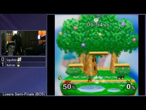 MMOM185 SSBM - squible (Fox, Jigglypuff) vs. Kalvar (Marth) - Melee LQF