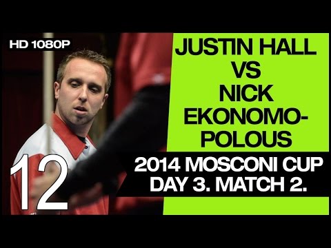 Nick EKONOMOPOULOS vs Justin HALL ᴴᴰ Match 11 | 2014 Mosconi Cup 9-ball