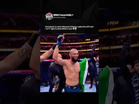 😭 Throwback to when Khamzat Chimaev told Dana White the UFC belt was “sh*t”