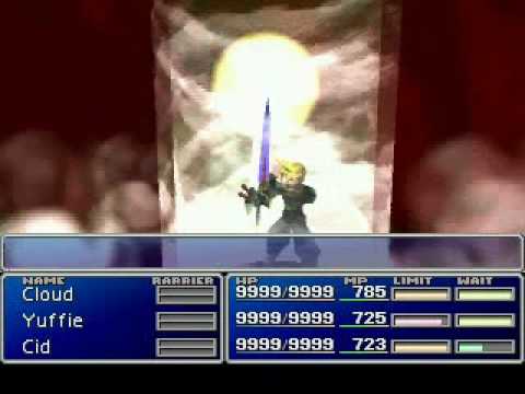Final Fantasy VII: Debarrier + Omnislash kills Safer Sephiroth